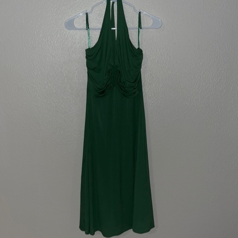 BCBG MAXazria green medium halter dress